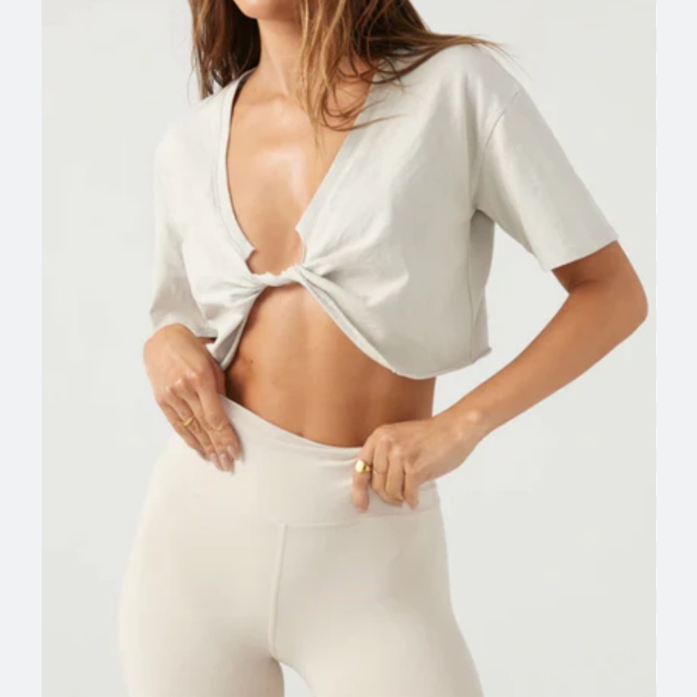 Joah Brown NWT Twist Tie Front Tee